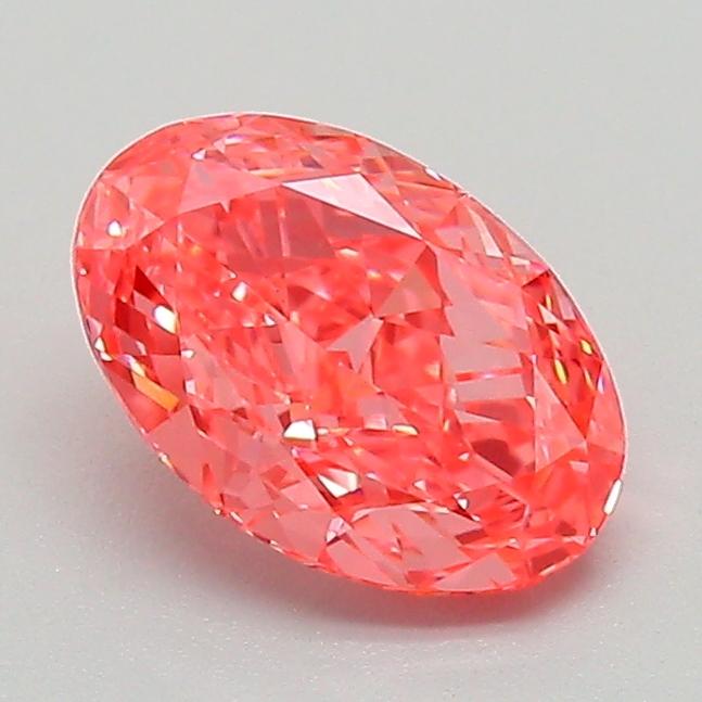 1.10 Ct. Fancy Vivid Pink Oval Lab Grown Diamond