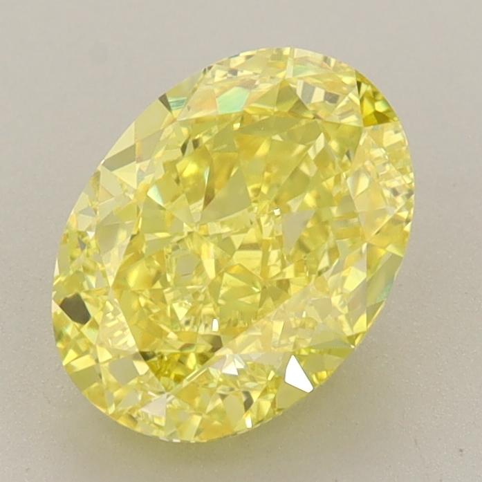 2.03 Ct. Fancy Vivid  Yellow Oval Lab Grown Diamond