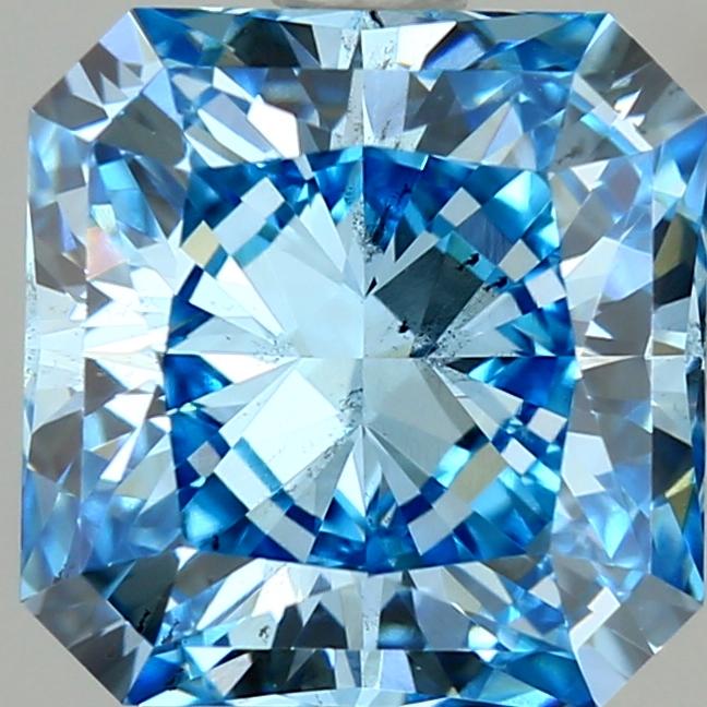 1.65 Ct. Fancy Intense Blue Radiant Lab Grown Diamond