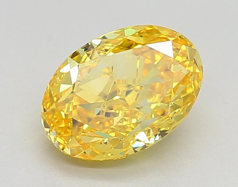 2.04 Ct. Fancy Vivid  Yellow Oval Lab Grown Diamond