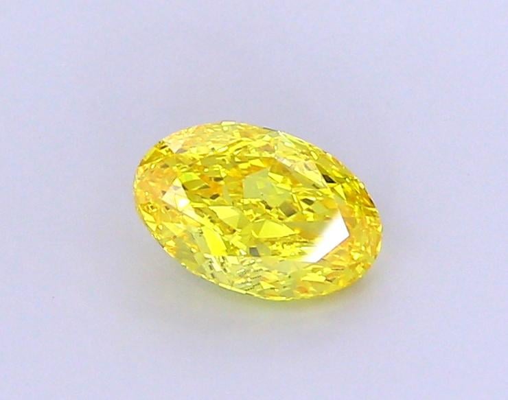 1.5 Ct. Fancy Vivid Yellow Oval Lab Grown Diamond