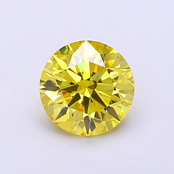 1.02 Ct. Fancy Vivid Yellow Round Lab Grown Diamond