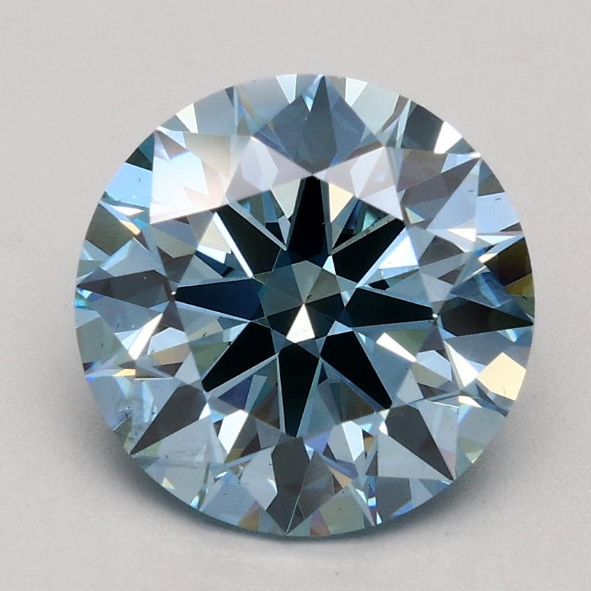2.06 Ct. Fancy Blue Round Lab Grown Diamond