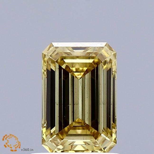 1.04 Ct. Fancy Vivid Yellow Emerald Lab Grown Diamond