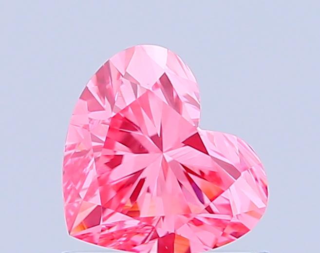 0.76 Ct. Fancy Vivid Pink Heart Lab Grown Diamond