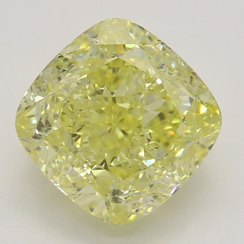 2.01 Ct. Fancy Intense Yellow Cushion Diamond