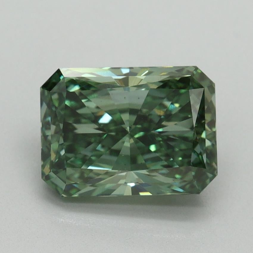 2.51 Ct. Fancy Vivid Green Radiant Lab Grown Diamond