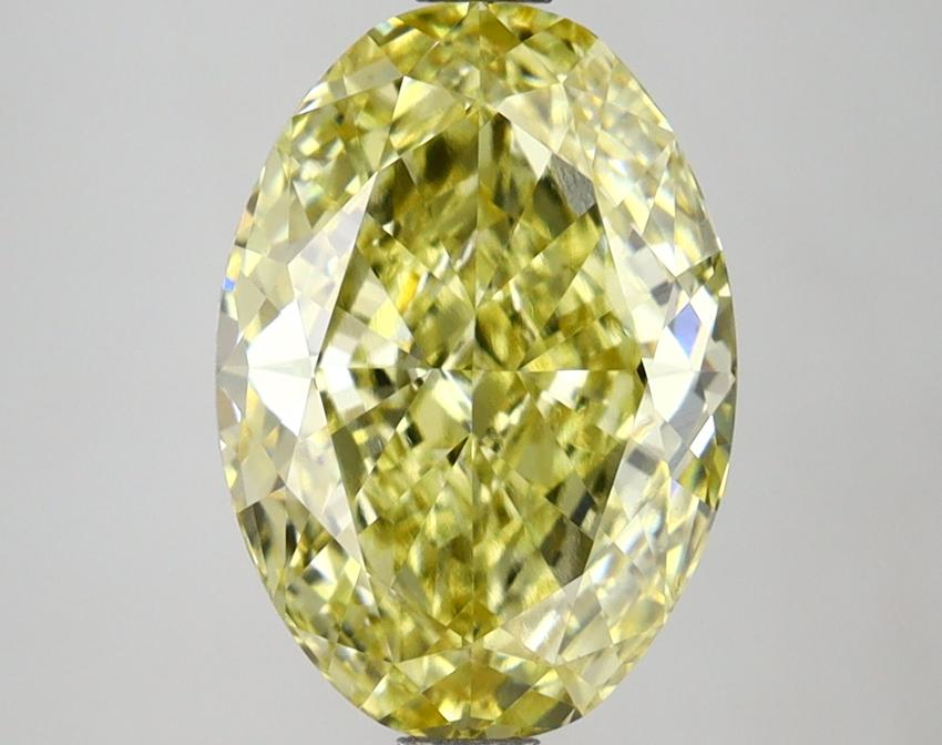 3.09 Ct. Fancy Intense Yellow Oval Lab Grown Diamond
