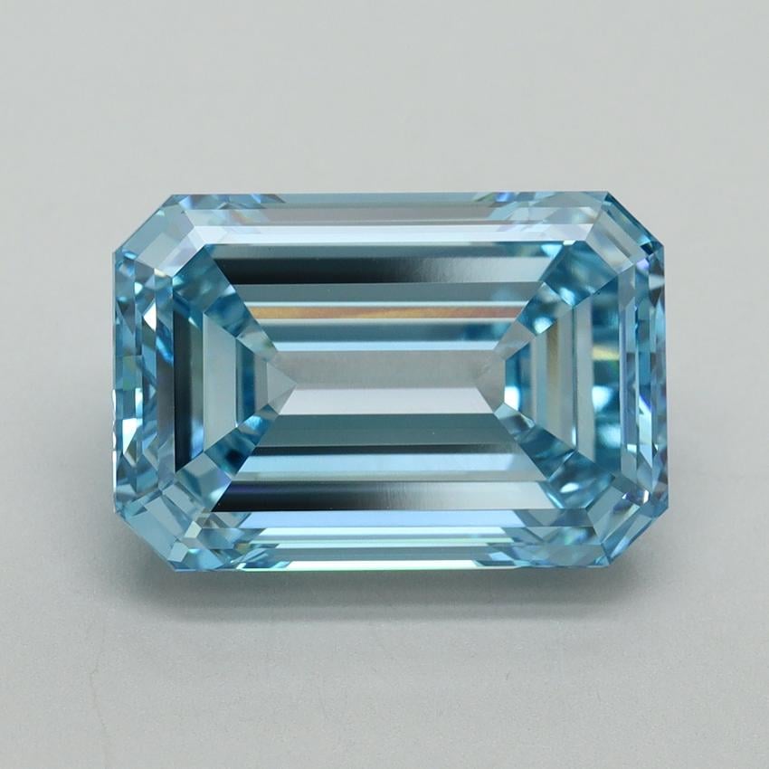 6.10 Ct. Fancy Vivid Blue Emerald Lab Grown Diamond
