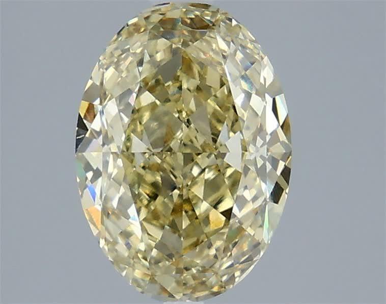 3.09 Ct. Fancy Yellow Oval Lab Grown Diamond