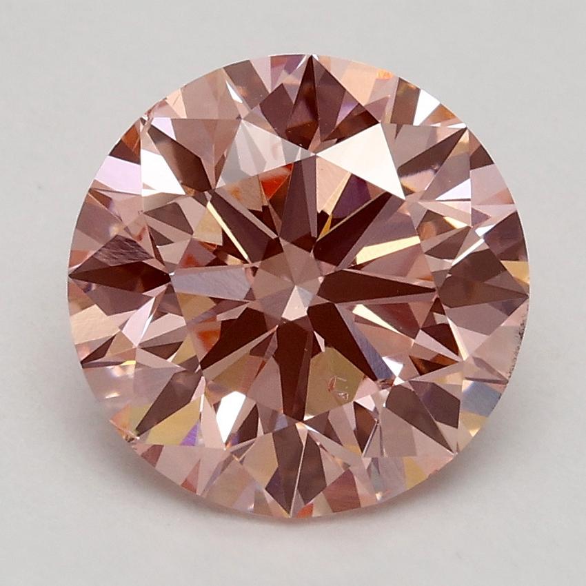 2.30 Ct. Fancy Intense Pink Round Lab Grown Diamond
