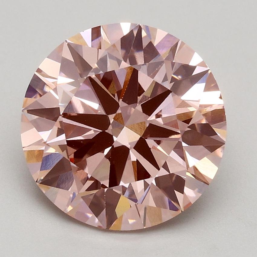 2.52 Ct. Fancy Intense Pink Round Lab Grown Diamond