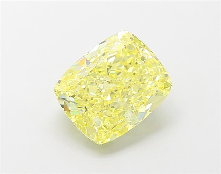 1.92 Ct. Fancy Intense Yellow Cushion Lab Grown Diamond