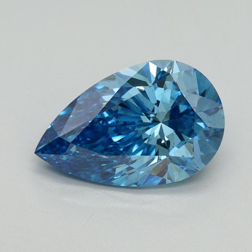 2.00 Ct. Fancy Vivid Blue Pear Lab Grown Diamond