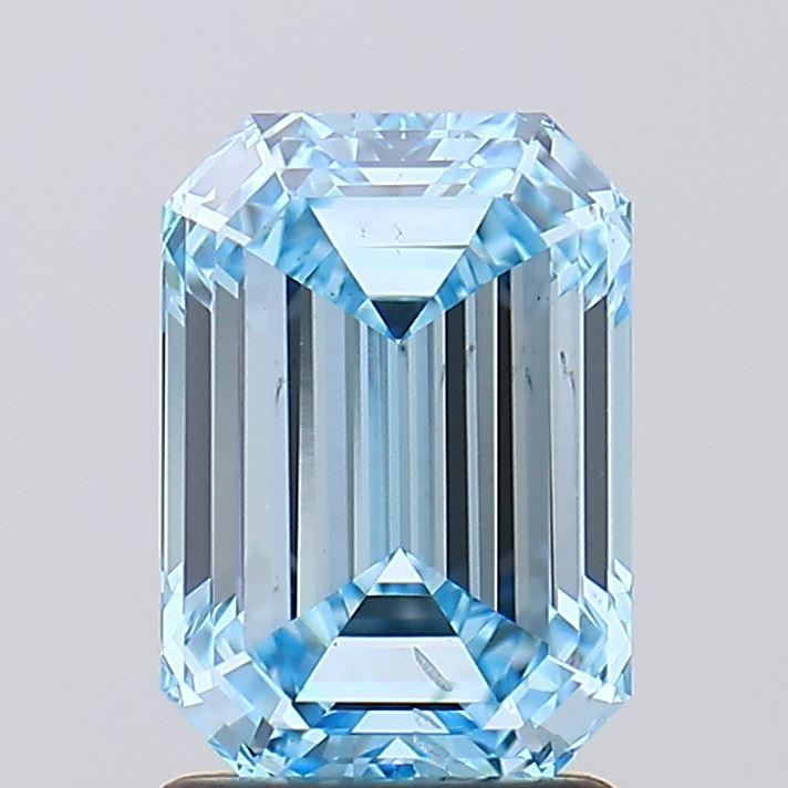 2.00 Ct. Fancy Intense Blue Emerald Lab Grown Diamond