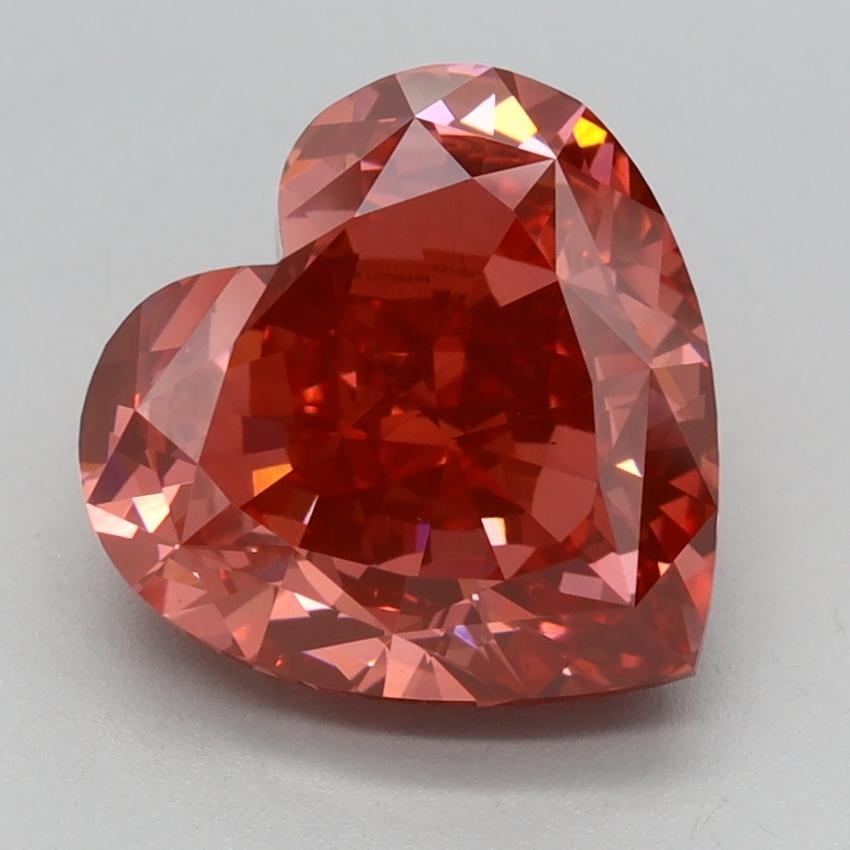 3.16 Ct. Fancy Vivid Pink Heart Lab Grown Diamond