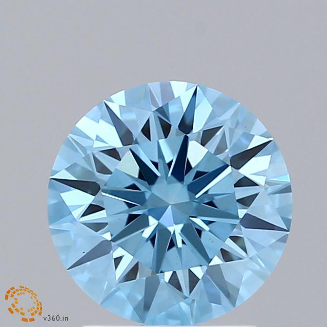2.08 Ct. Fancy Vivid Blue Round Lab Grown Diamond