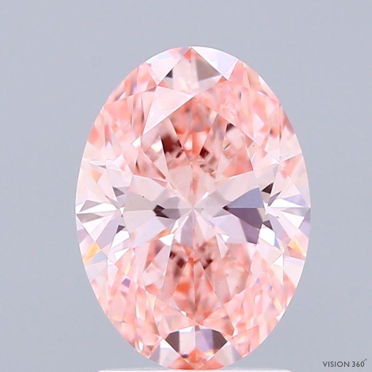 2.01 Ct. Fancy Vivid Pink Oval Lab Grown Diamond
