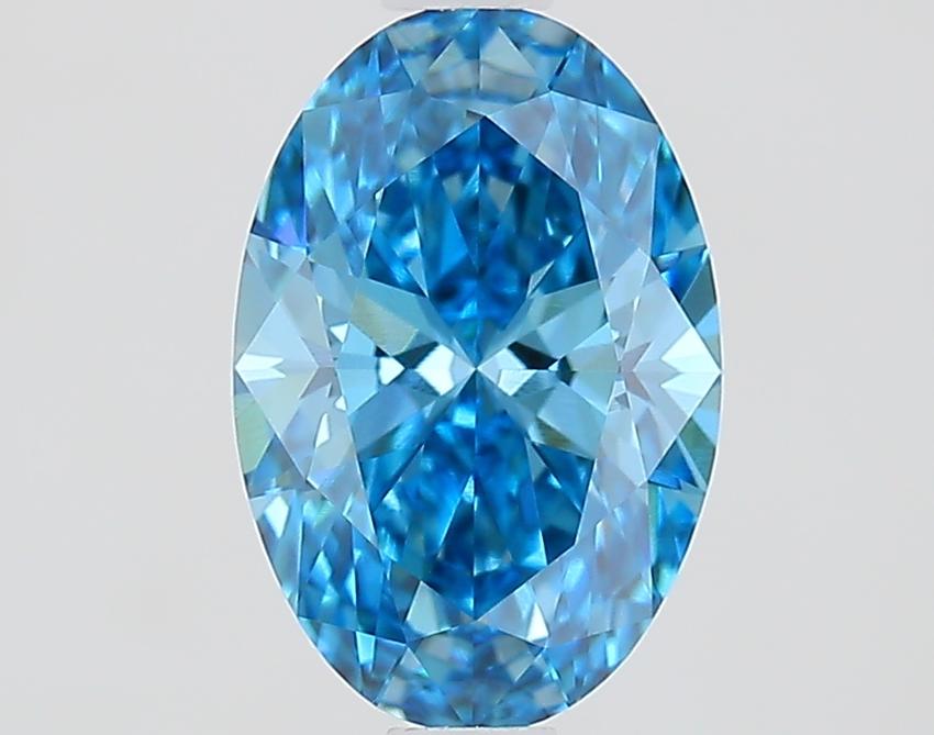 1.16 Ct. Fancy Vivid Blue Oval Lab Grown Diamond
