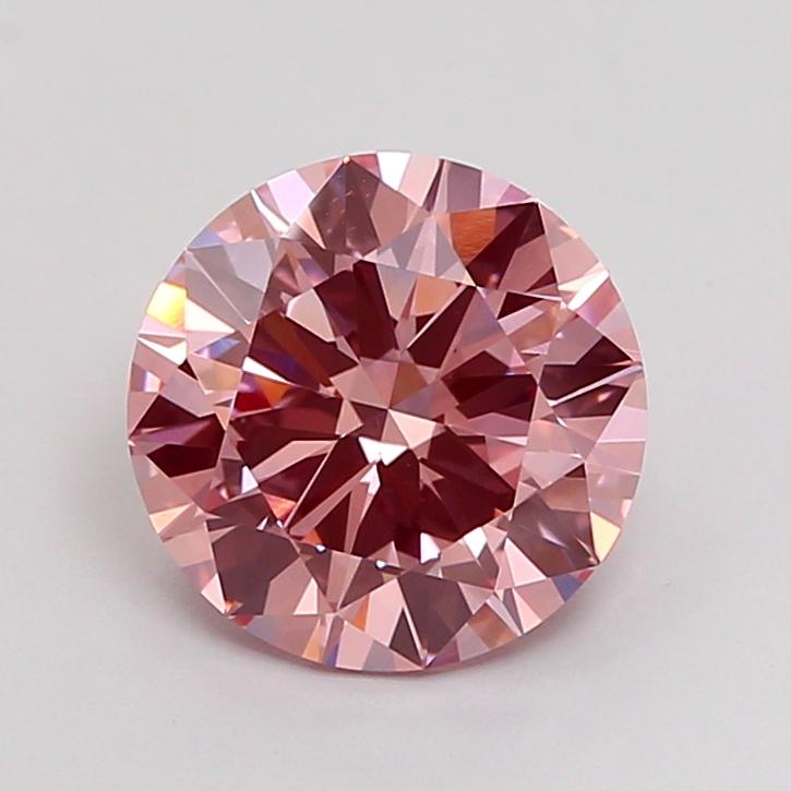 3.01 Ct. Fancy Vivid Pink Round Lab Grown Diamond