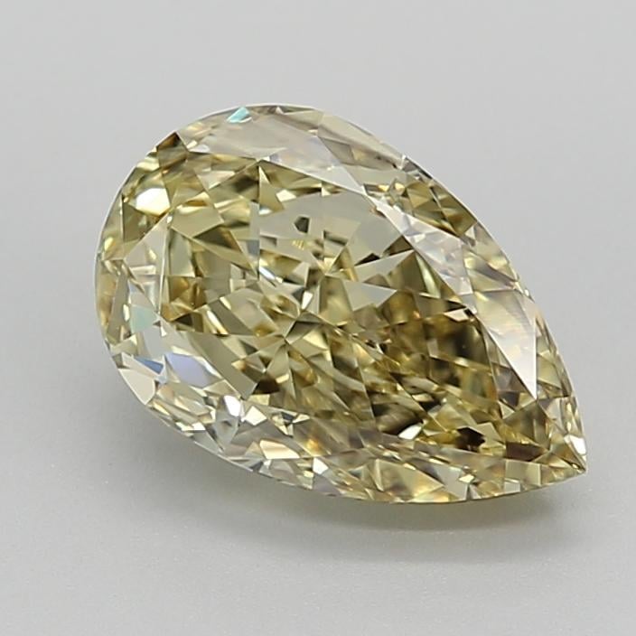 3.01 Ct. Fancy  Yellow Pear Lab Grown Diamond