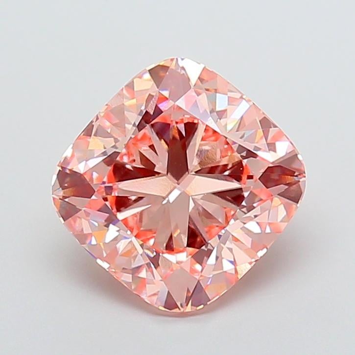 8.03 Ct. Fancy Intense Pink Cushion Lab Grown Diamond