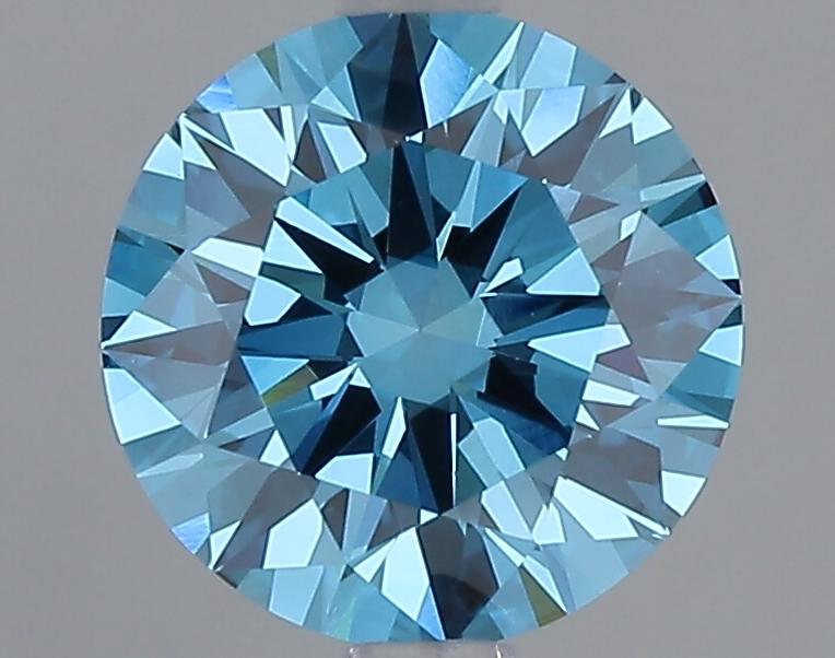 1.52 Ct. Fancy Vivid Blue Round Lab Grown Diamond