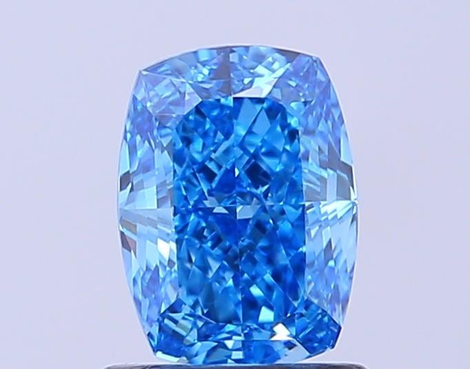 1.02 Ct. Fancy Vivid Blue Cushion Lab Grown Diamond
