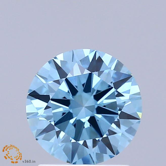 1.50 Ct. Fancy Vivid Blue Round Lab Grown Diamond