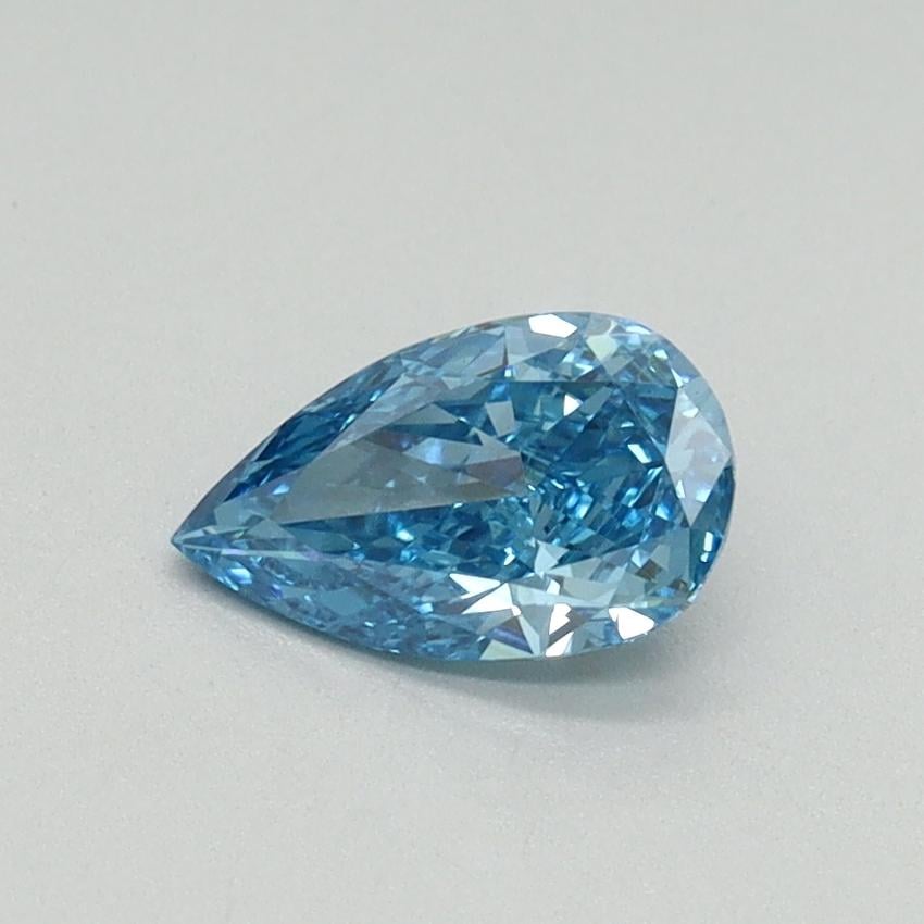 0.55 Ct. Fancy Vivid Malibu Blue Pear Lab Grown Diamond