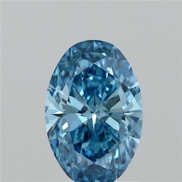 1.00 Ct. Fancy Vivid  Blue Oval Lab Grown Diamond