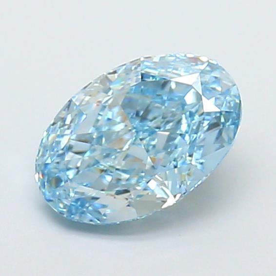 1.71 Ct. Fancy Vivid Blue Oval Lab Grown Diamond