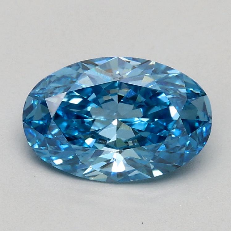 0.70 Ct. Fancy Vivid Blue Oval Lab Grown Diamond