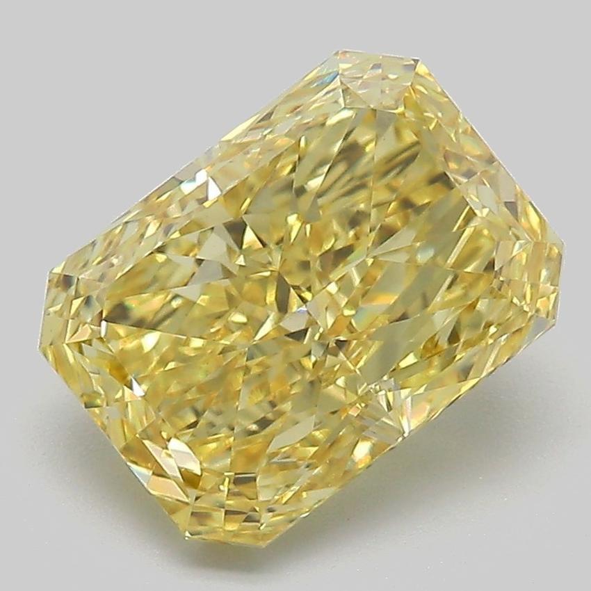 3.11 Ct. Fancy Vivid Yellow Radiant Lab Grown Diamond