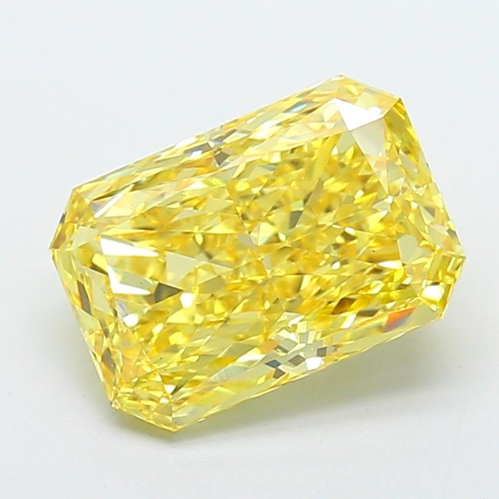 4.54 Ct. Fancy Vivid Yellow Radiant Lab Grown Diamond