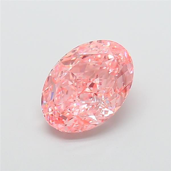 3.12 Ct. Fancy Vivid Pink Oval Lab Grown Diamond