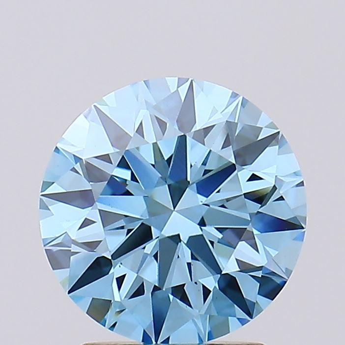 2.05 Ct. Fancy Vivid Blue Round Lab Grown Diamond