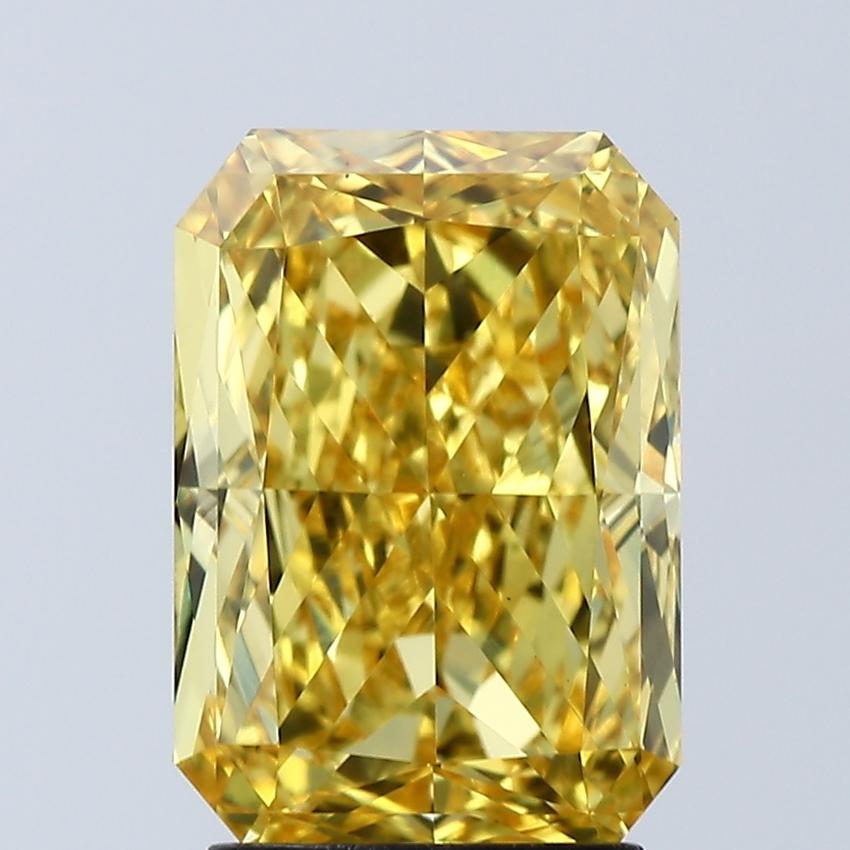 3.09 Ct. Fancy Vivid Yellow Radiant Lab Grown Diamond