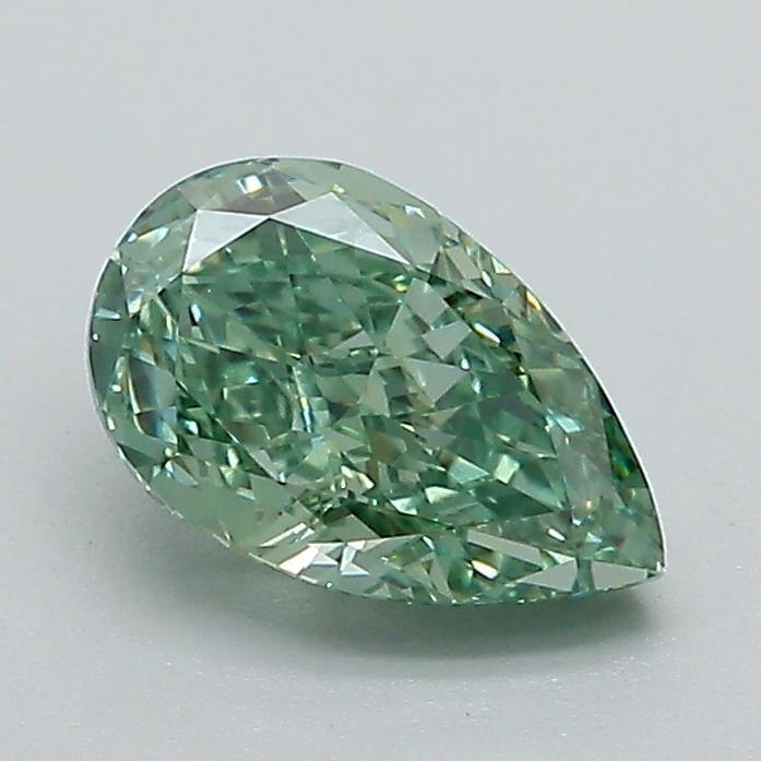 1.15 Ct. Fancy Vivid Green Pear Lab Grown Diamond