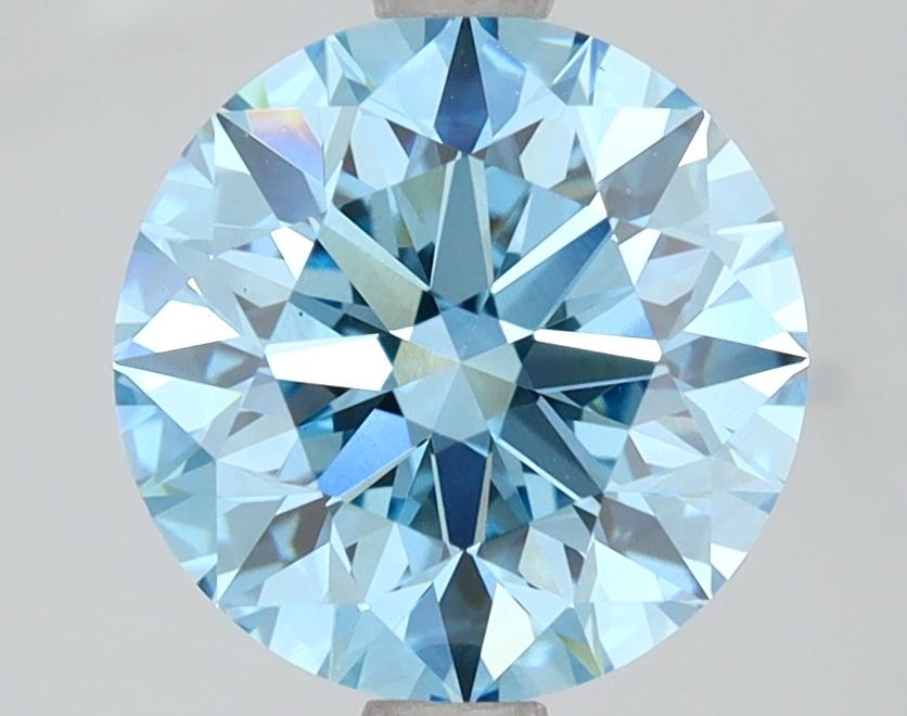 2.62 Ct. Fancy Vivid Blue Round Lab Grown Diamond