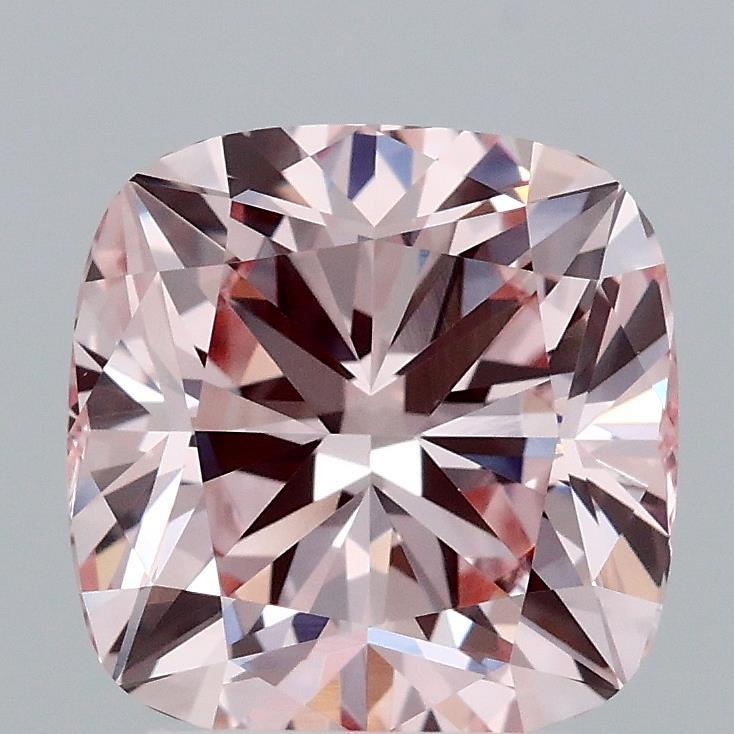 2.96 Ct. Fancy Intense Pink Cushion Lab Grown Diamond