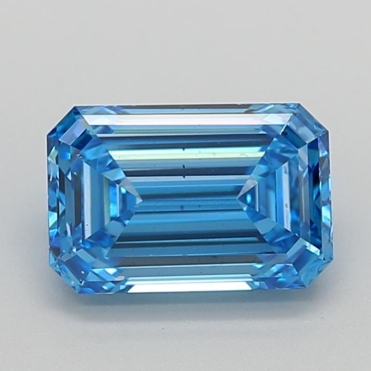 3.07 Ct. Fancy Vivid  Blue Emerald Lab Grown Diamond
