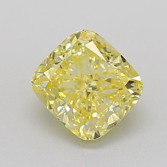 1.07 Ct. Fancy Intense Yellow Cushion Lab Grown Diamond