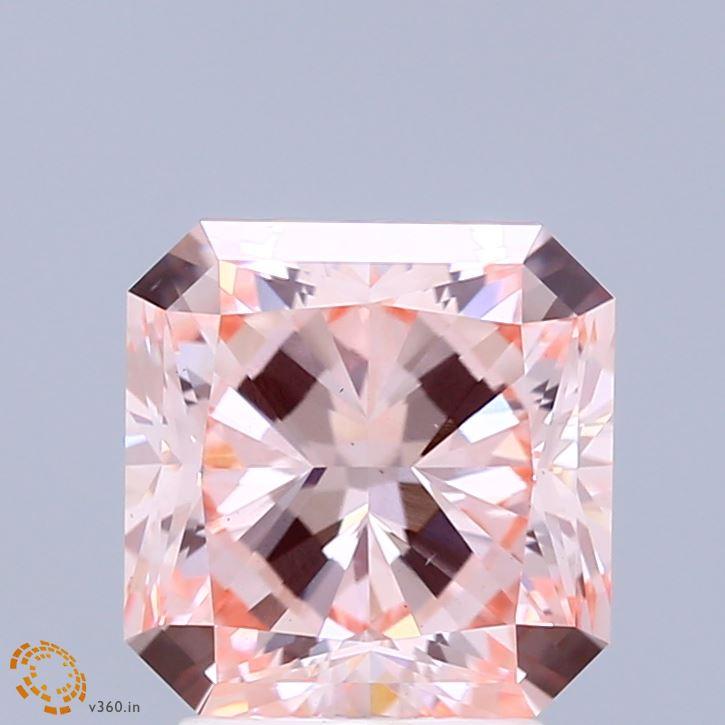 3.01 Ct. Fancy Intense Pink Radiant Lab Grown Diamond