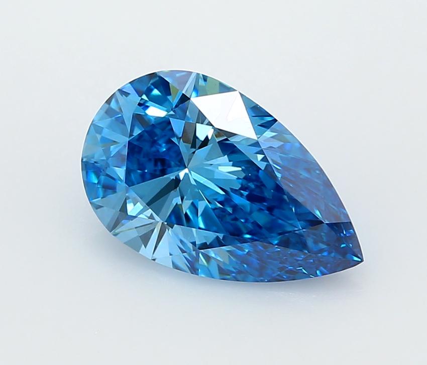 2.54 Ct. Fancy Vivid  Blue Pear Lab Grown Diamond
