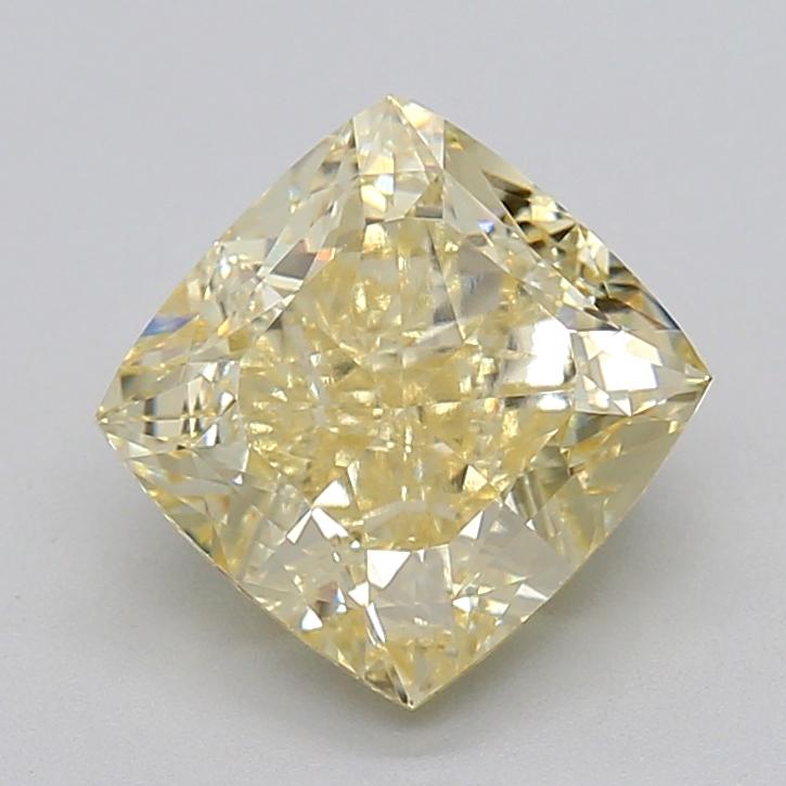 3.09 Ct. Fancy Light Yellow Cushion Lab Grown Diamond