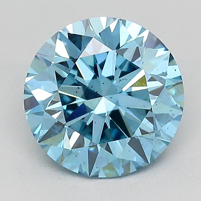 1.84 Ct. Fancy Vivid  Blue Round Lab Grown Diamond