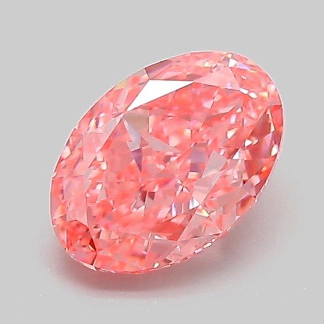 1.11 Ct. Fancy Vivid Pink Oval Lab Grown Diamond