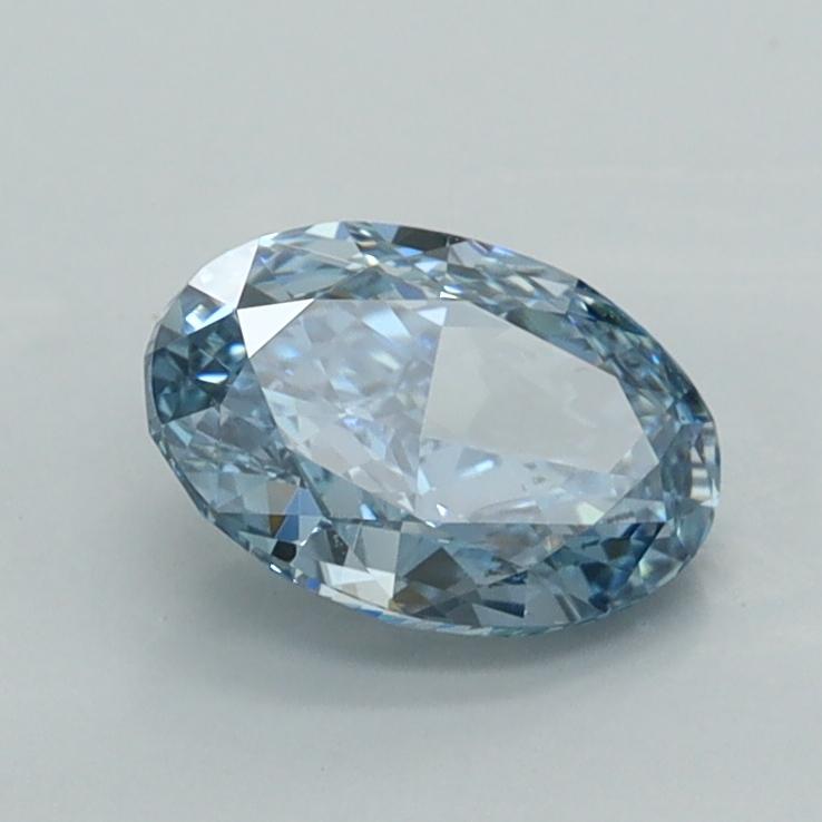 1.03 Ct. Fancy Vivid  Blue Oval Lab Grown Diamond