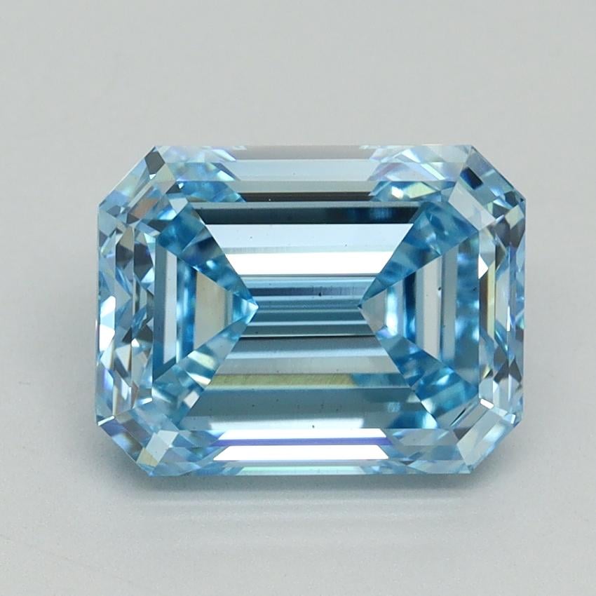 3.27 Ct. Fancy Intense Blue Emerald Lab Grown Diamond